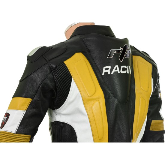 RSV Yellow Sports Biker Leather Jacket