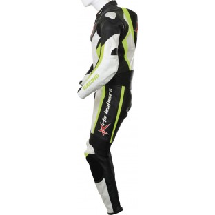 RTX Floro Green Arbiter Sports Biker One Piece Leather Suit RTX Floro Green Arbiter Sports Biker One Piece Leather Suit