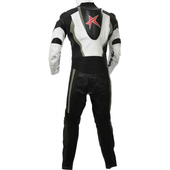 RTX Grey Arbiter Sports Biker One Piece Leather Suit