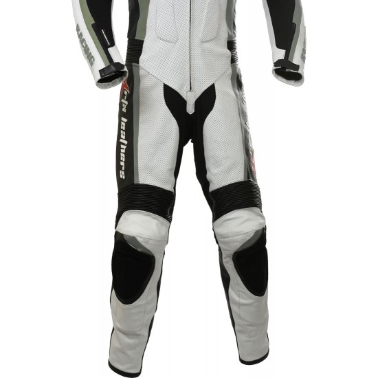 RTX Grey Arbiter Sports Biker One Piece Leather Suit