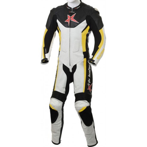RTX Yellow Arbiter Sports Biker One Piece Leather Suit RTX Yellow Arbiter Sports Biker One Piece Leather Suit