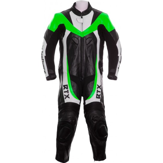 RTX F1 Junior Kids Racing Green Biker Leathers