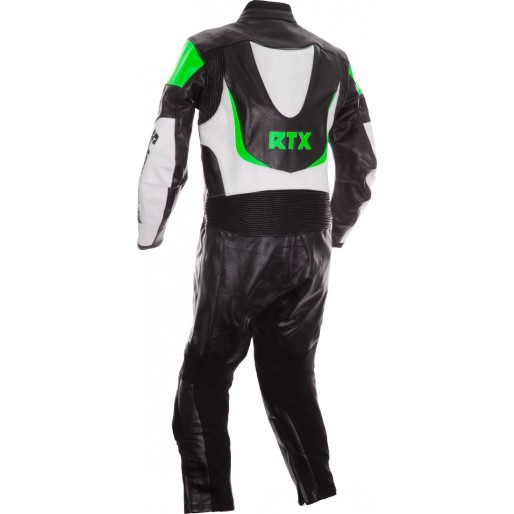 RTX F1 Junior Kids Racing Green Biker Leathers