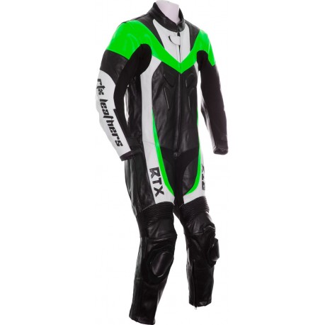 RTX F1 Junior Kids Racing Green Biker Leathers