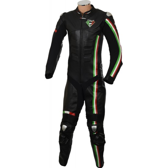RTX Panther Italia Black Leather Race Leathers RTX Panther Italia Black Leather Race Leathers