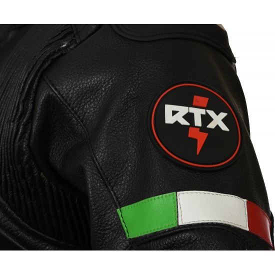 RTX Panther Italia Black Leather Race Leathers RTX Panther Italia Black Leather Race Leathers