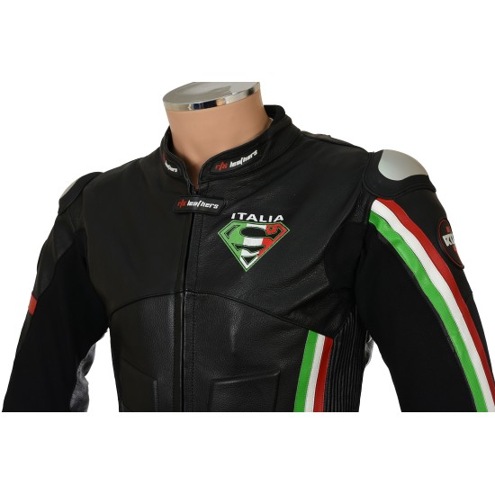 RTX Panther Italia Black Leather Race Leathers RTX Panther Italia Black Leather Race Leathers