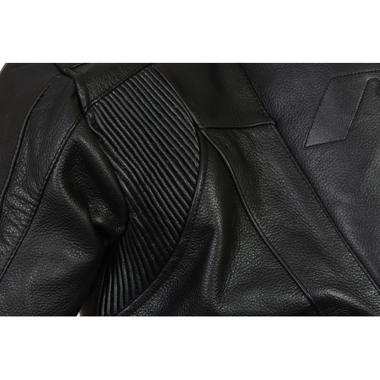 RTX Black Supersport Leather Biker Jacket