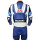 Suzuki GSXR Blue Leather Motorcycle Suit