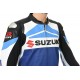 Suzuki GSXR Blue Leather Motorcycle Suit