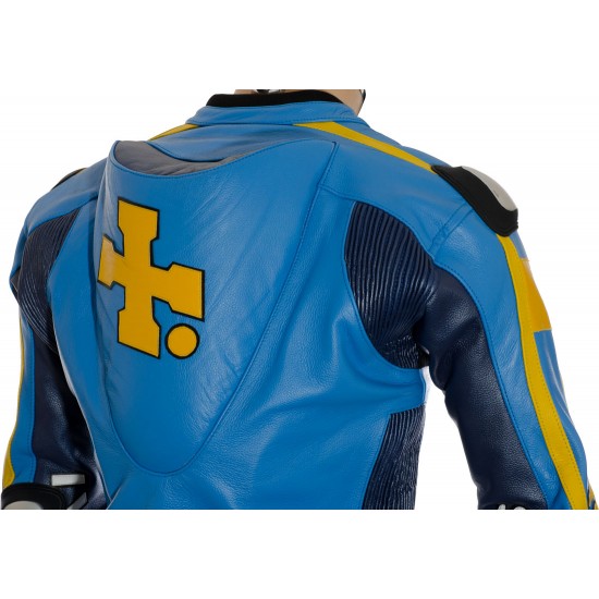 RIZLA Blue Suzuki CE Armoured Motorbike Leather Jacket RIZLA Blue Suzuki CE Armoured Motorbike Leather Jacket