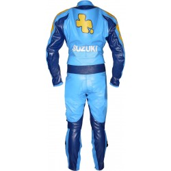 RIZLA Blue Suzuki GSXR Biker Armoured Leather Suit RIZLA Blue Suzuki GSXR Biker Armoured Leather Suit