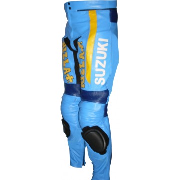 RIZLA Blue Suzuki GSXR Biker Armoured Leather Suit RIZLA Blue Suzuki GSXR Biker Armoured Leather Suit