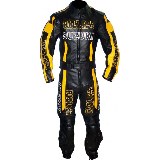 Custom Made SUZUKI Leather Motorcycle Suit