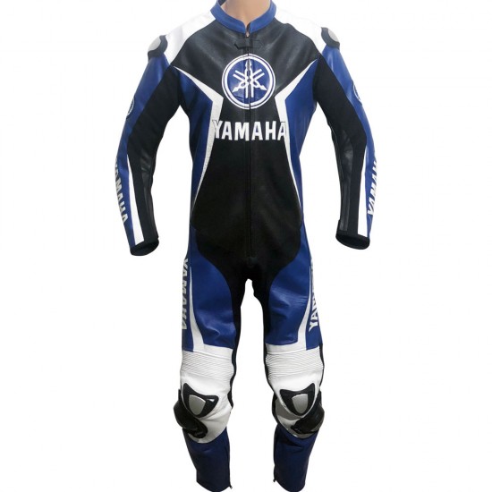 Yamaha Super Sport Blue & Black Motorbike Leather Suit