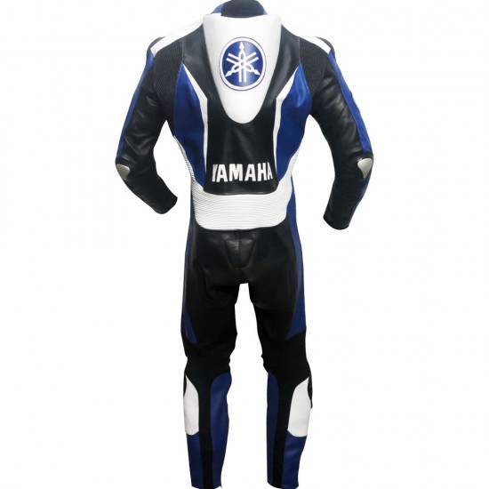 Yamaha Super Sport Blue & Black Motorbike Leather Suit