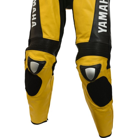 WGP Yamaha Rossi Yellow Black Biker Leather Trouser