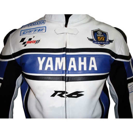 WGP Yamaha R6 Blue 50th Anniversary Biker Leathers