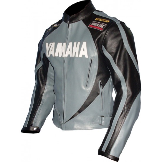 Yamaha Spike Grey Motorcyle Leather Suit