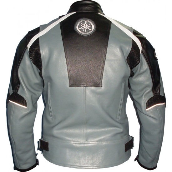 Yamaha Spike Grey Motorcyle Leather Suit