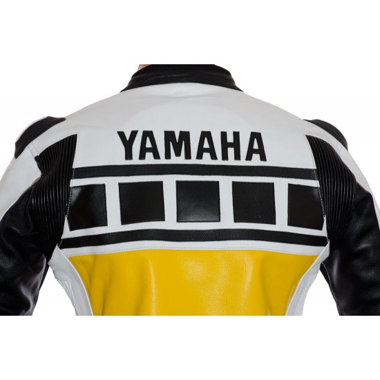 YELLOW Kenny Roberts Leguna Seca Yamaha Biker Leather Jacket