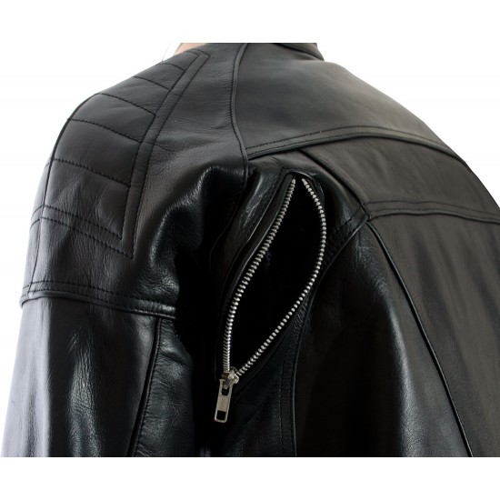 RTX Admiral Black Leather Biker Jacket RTX Admiral Black Leather Biker Jacket