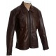 Rogue Drifter Brown Leather Biker Jacket
