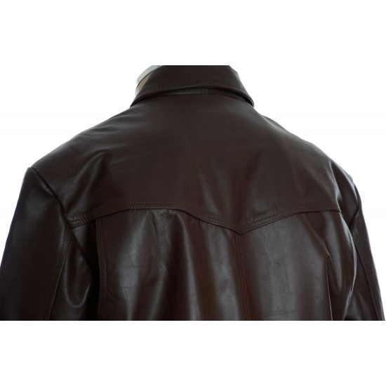 Rogue Drifter Brown Leather Biker Jacket