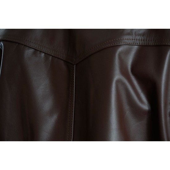 Rogue Drifter Brown Leather Biker Jacket