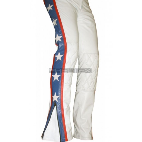 Evel KNIEVEL Legendary White Leather Trouser