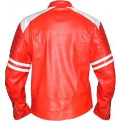 FIGHT CLUB Original Red Leather Biker Jacket