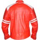 FIGHT CLUB Original Red Leather Biker Jacket FIGHT CLUB Original Red Leather Biker Jacket