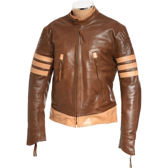 LOGAN Wolverine XMEN Brown Leather Jacket LOGAN Wolverine XMEN Brown Leather Jacket