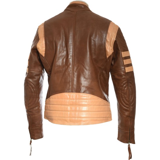 LOGAN Wolverine XMEN Brown Leather Jacket LOGAN Wolverine XMEN Brown Leather Jacket