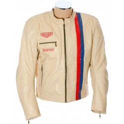  Steve McQueen Cream LE MAN Armoured Biker Jacket