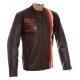 Steve McQueen GRAND PRIX HEUER Brown Genuine Soft Leather Jacket
