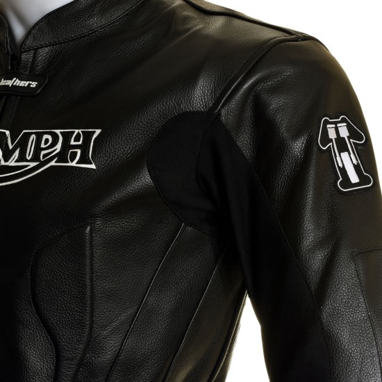 SALE - Triumph Racing Black One Piece Biker Leathers - MEDIUM