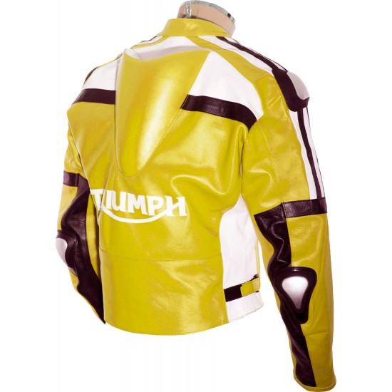 Triumph Daytona Sport Yellow Motorbike Jacket