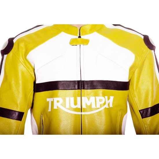 Triumph Daytona Sport Yellow Motorbike Jacket