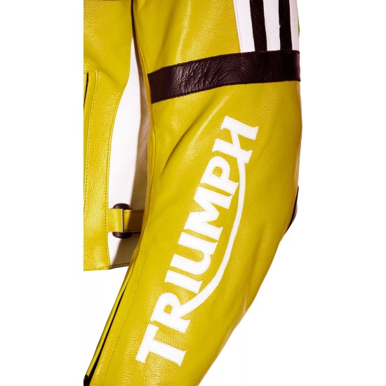 Triumph Daytona Sport Yellow Motorbike Jacket