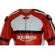 Triumph Daytona Sport Red Motorcycle Leather Armoured Biker Jacket