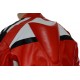 Triumph Daytona Sport Red Motorcycle Leather Armoured Biker Jacket